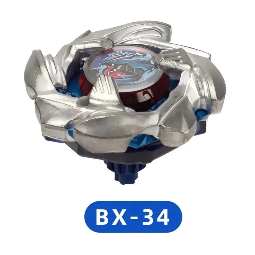 BX-34 Silber-Blau Kobalt Dragoon Shinobu Kurosu Linksdrehender Kreisel 2-60C Battle Gyro Sammler-Spielzeug für Kinder