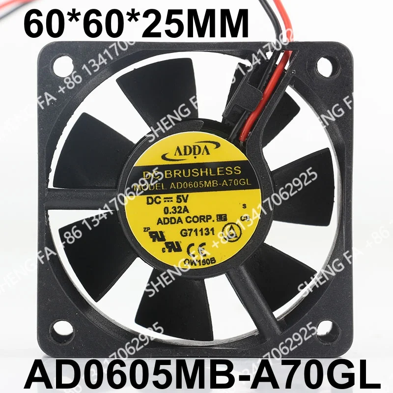 Dahua DVR ball bearing power Supply USB Original ADDA 12V 24V 48V DC5V 0.32A AC EC 6025 60X60X25MM 6CM AD0605MB-A70GL coolingfan