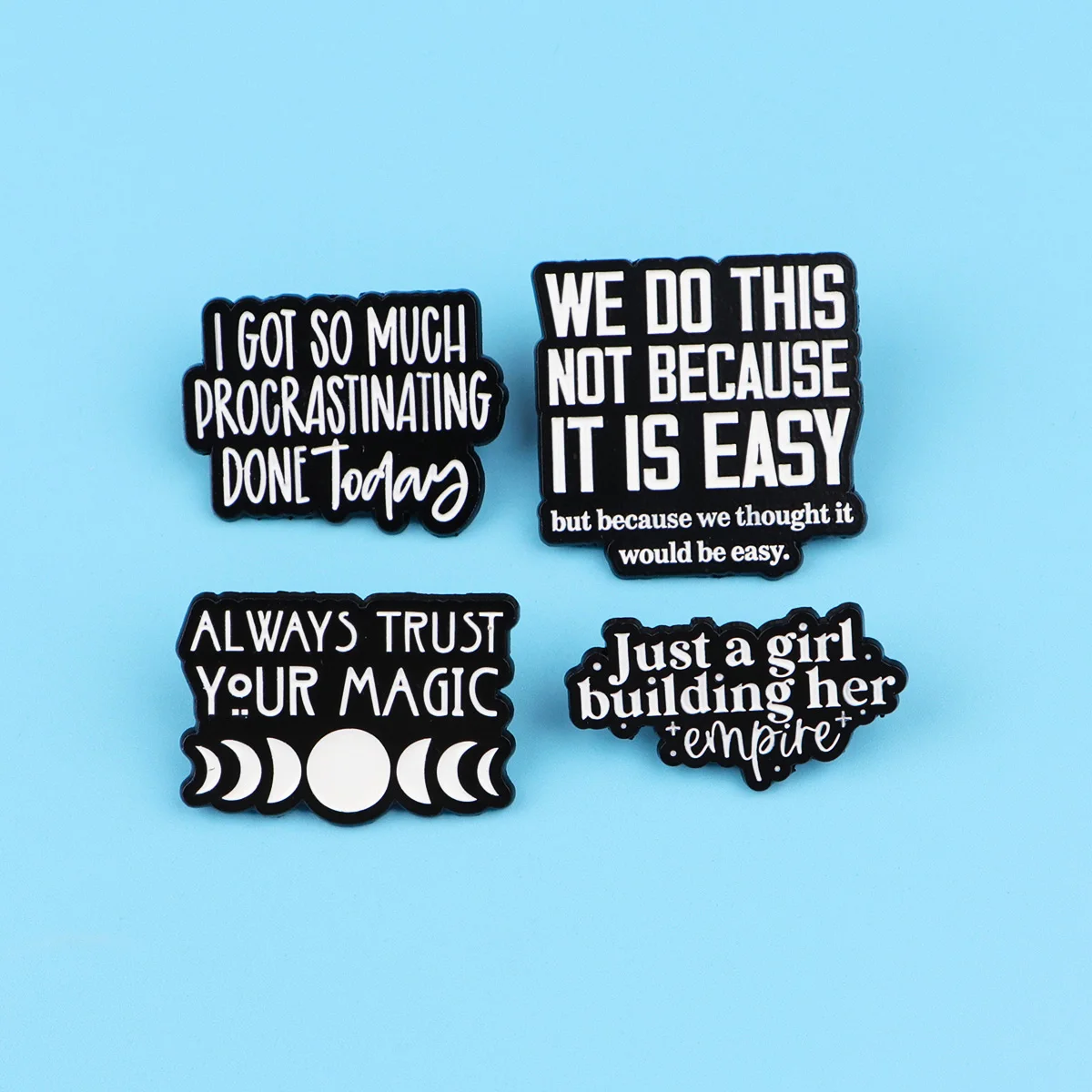 I\'M Enamel Pin Funny Quotes Brooch Pines Lapel Pins Badge on Backpack Clothing Accessories Fashion Jewelry Friends Gifts