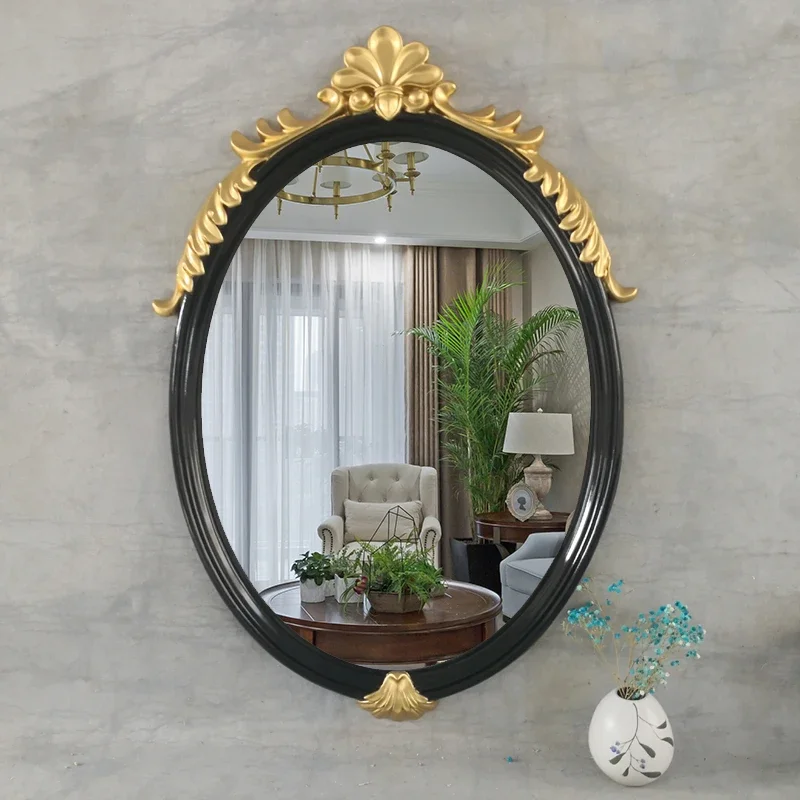 Round Modern Mirror Decorative Shower Frame Aesthetic Bathroom Display Mirror Makeup Nordic Miroir Decoratif Household Products