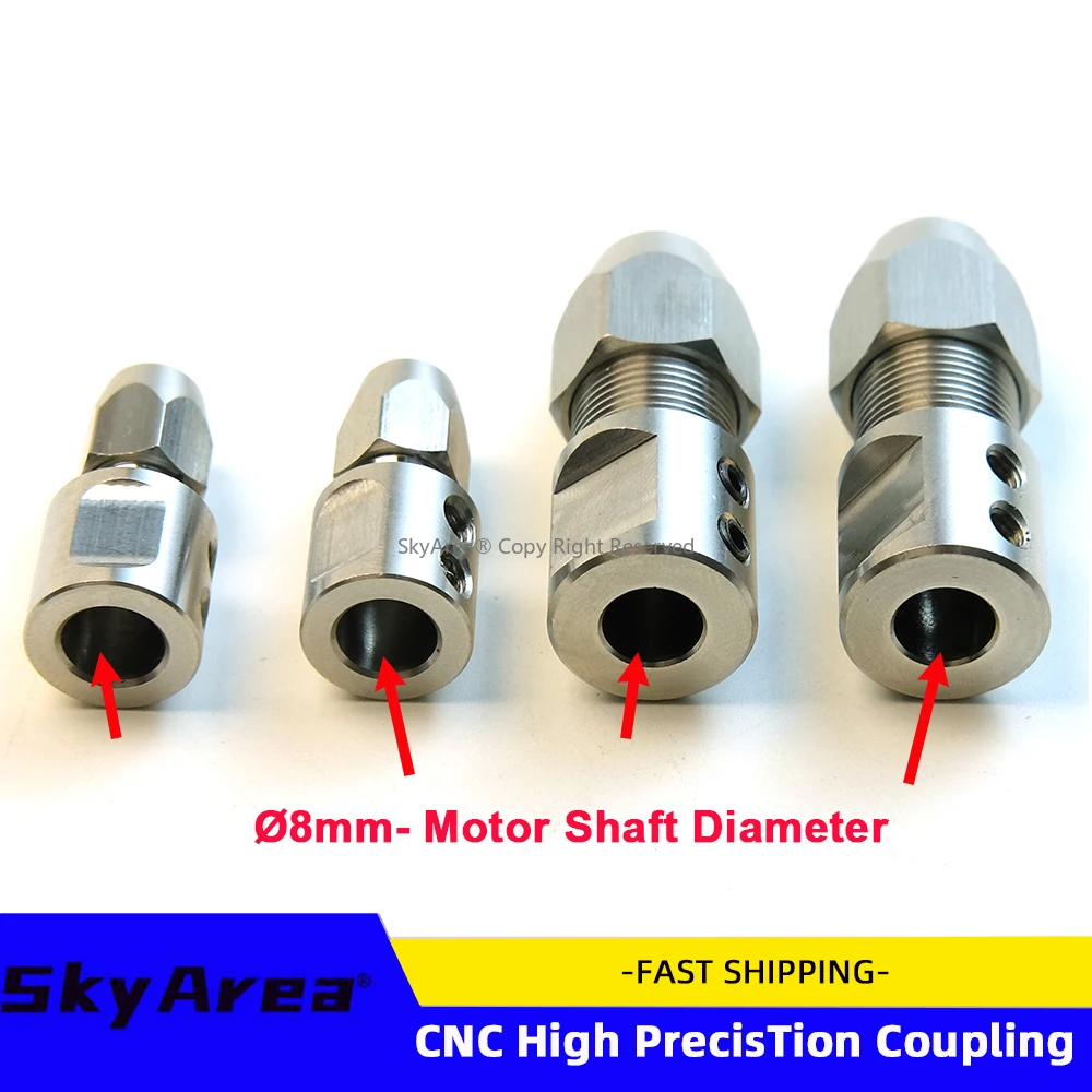 Flexible Coupling Soft Shaft Lock Motor Shaft 8mm To Drive Shaft 4.76mm/ 5mm/ 6.35mm for Komatsu QJ 26-29CC Fuel RC JET Boat