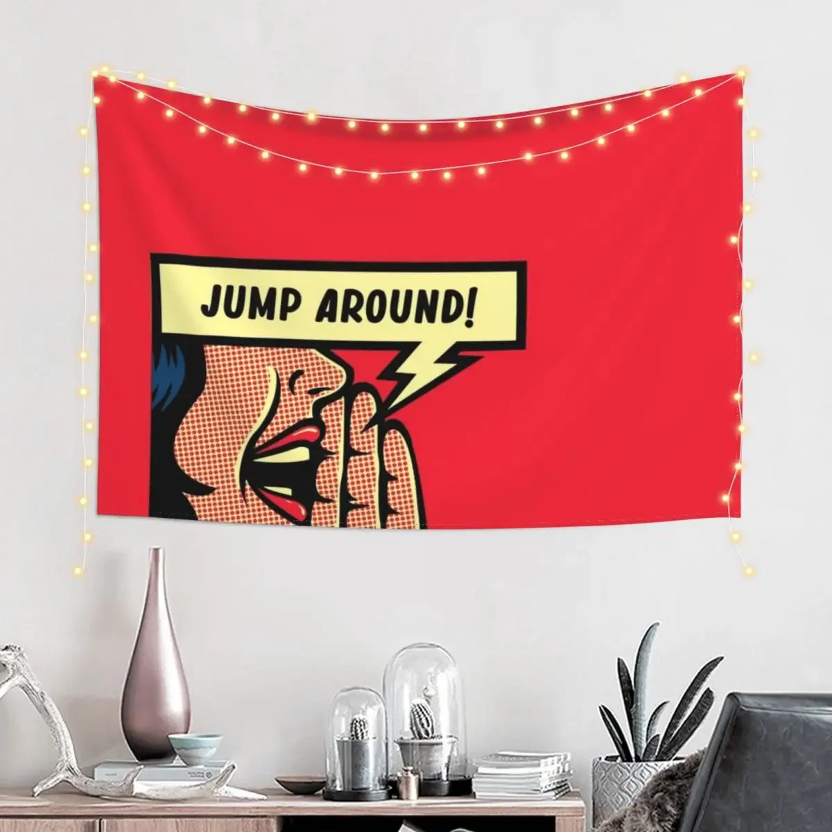 WISCONSIN JUMP AROUND COMIC Tapestry House Decoration Wall Hangings Decoration Room Aesthetic Decor Tapestry