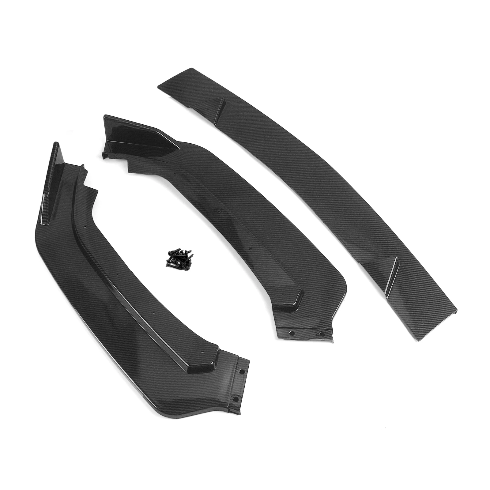 

Carbon Fiber Look/Gloss Black Front Bumper Spoiler Lip Lower Splitter Guard Protector Blade For Infiniti Q60 2017-2022