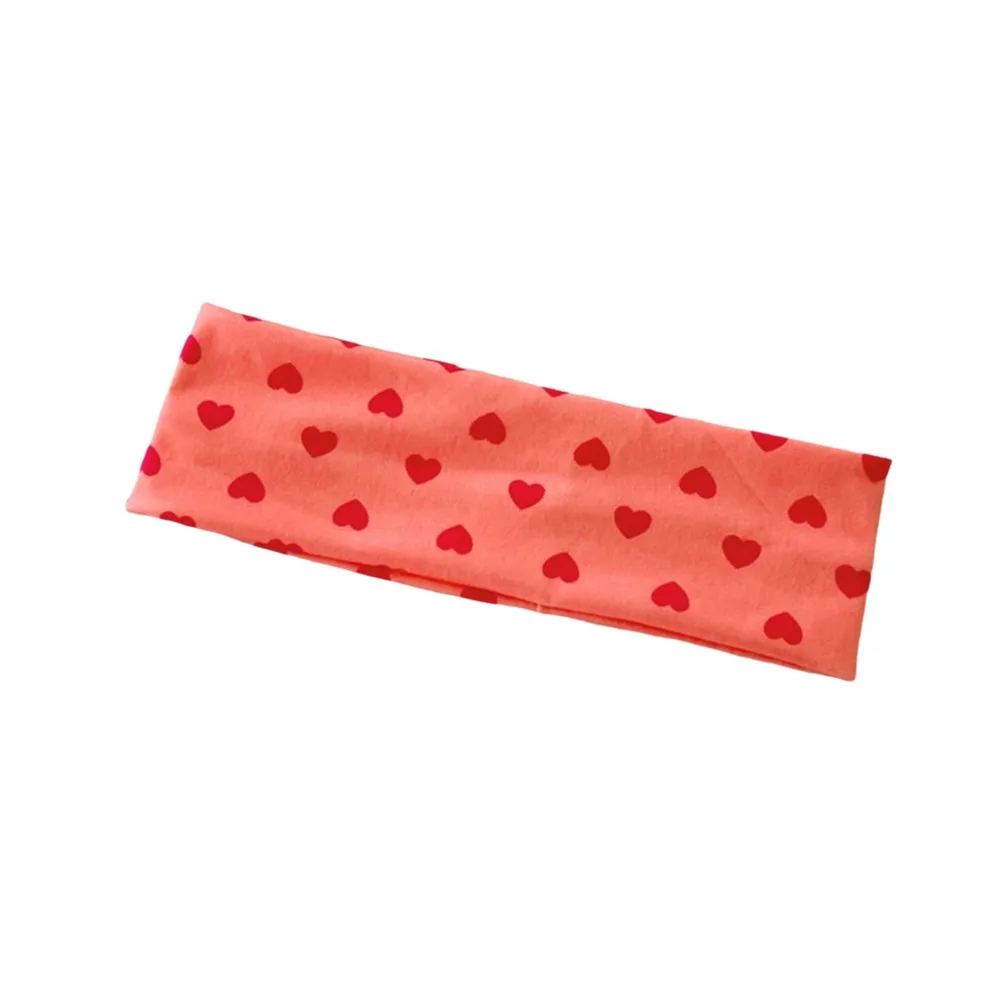 Fashion Y2K Polka Dot Headbands Elastic Sweat-absorbent Wide Headbands Love Print Sport Hairband Hair Accessories