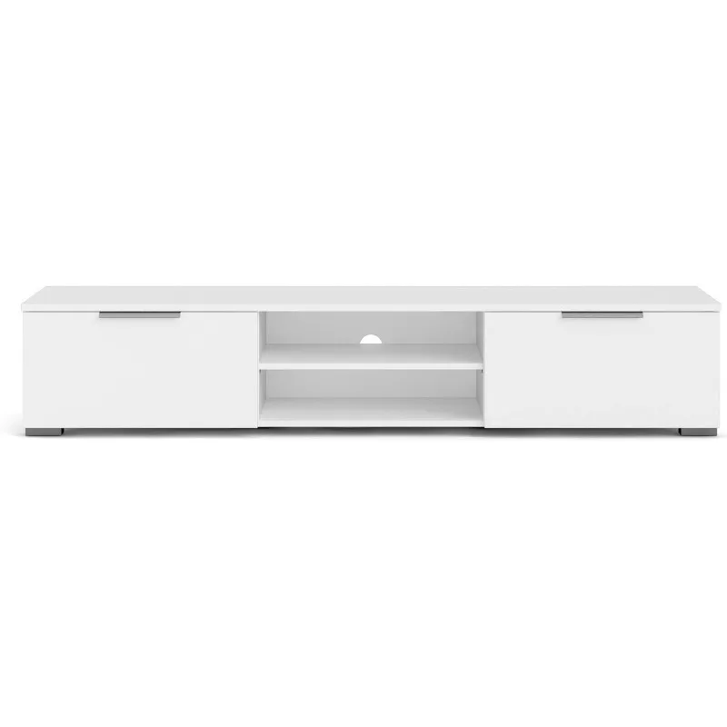 Drawer 2 Shelf TV Stand, White