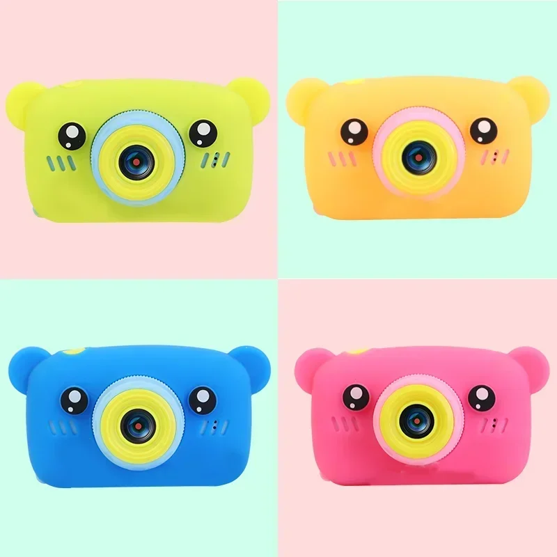 

1080P Electronic Digital HD Camera Toys for Kids Cute Mini Pink Blue Video Cameras Children Camera Toys Girls Boys Birthday Gift