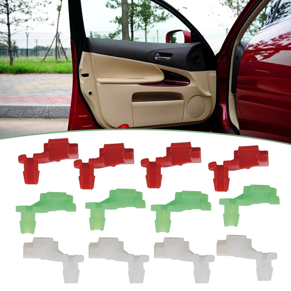 12 Pairs Automotive Fasteners Door Lock Rod Clip Rivet Plastic Car Clips Snap Retainers Car Interior Accessories Replacement