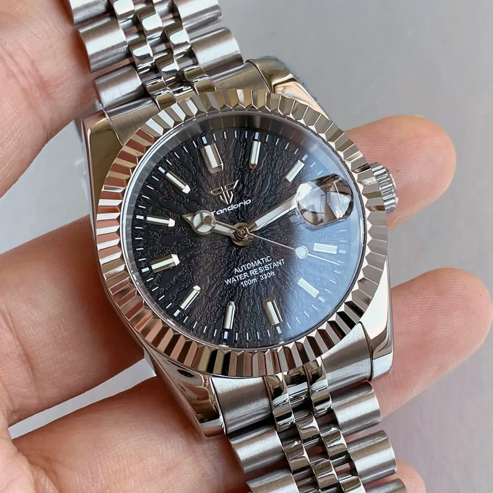 Multiple Styles Tandorio 36mm/39mm Fluted Bezel NH35A Automatic Movement Men Watch 100m Waterproof Sapphire Glass Date Jubilee
