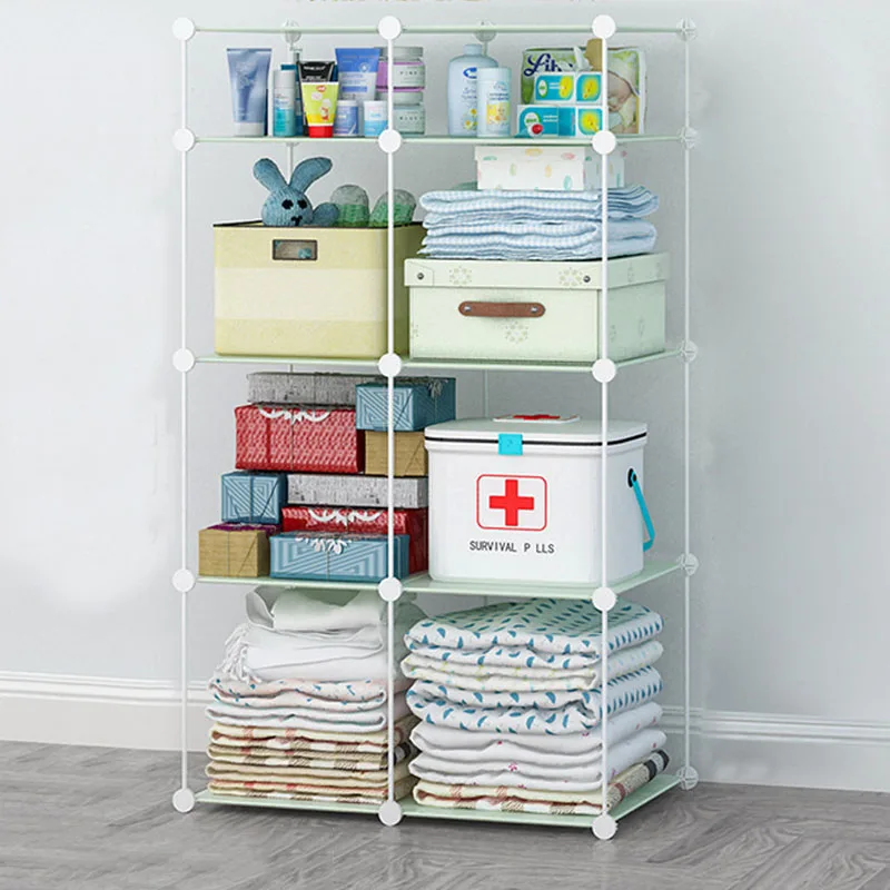 @9Display Open Wardrobe Display Cabinet Plastic Partitions Clothes Bedroom Organizer Wardrobe Storage