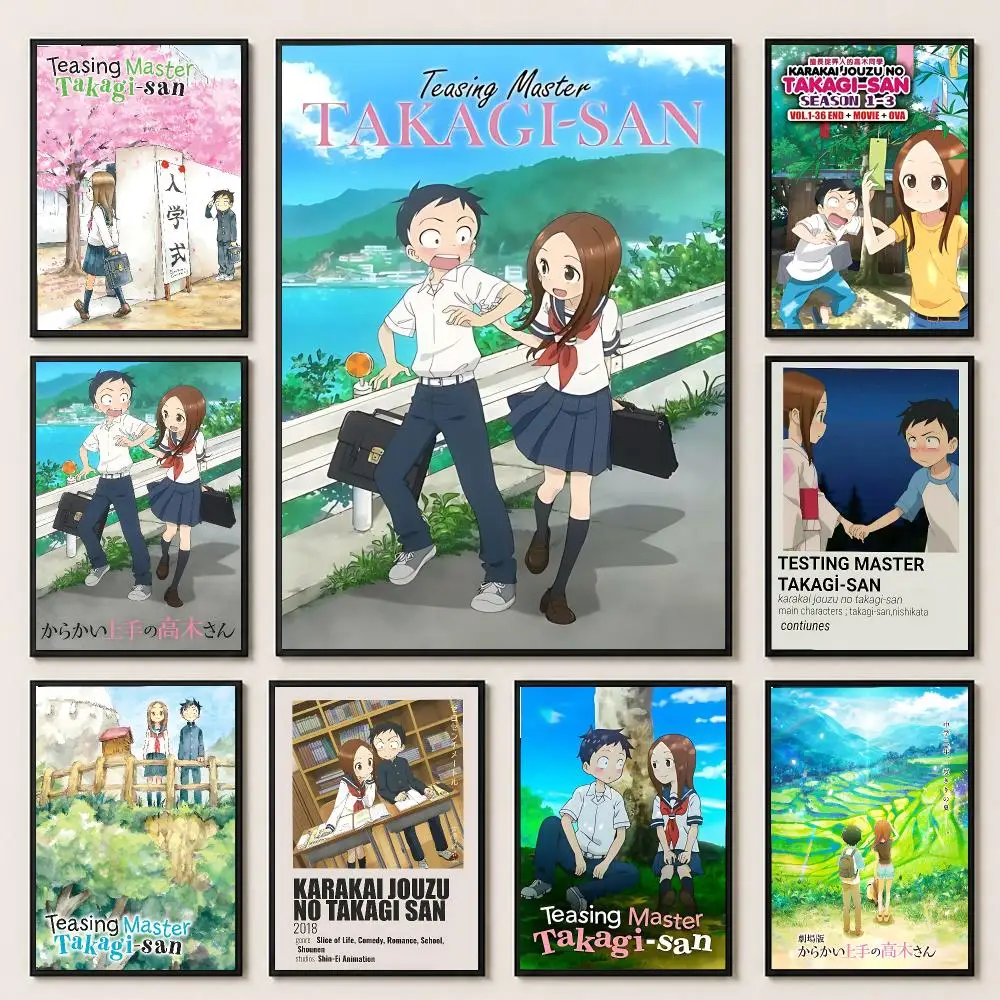 anime Teasing Master Takagi san Poster HD Poster Warm Home Decor Suitable for Bedroom and Living Room Gifts Giving