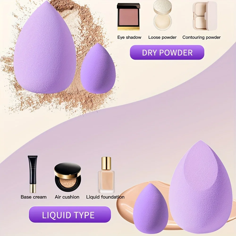 Maquiagem Esponja Puff com Dedo Puffs, Soft Beauty Blender, Triangular Maquiagem Puff, Diário e Uso de Viagem, 12 PCs/Set