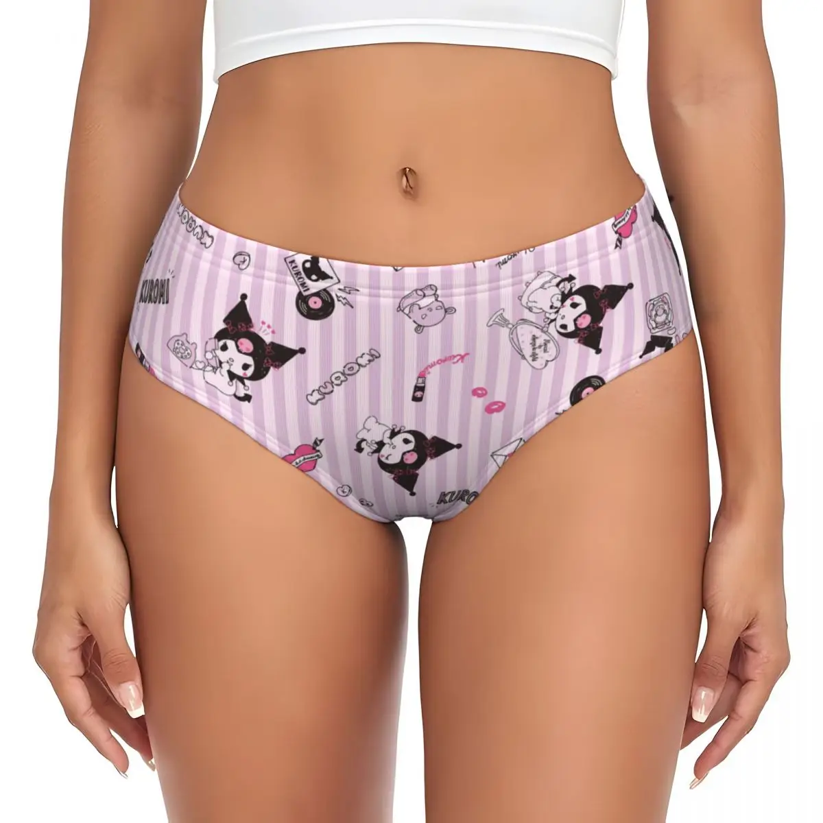 Women's Cute Underwear Brief Cute Kuromi Sanrio Accessories Cozy Ladies Panties Briefs