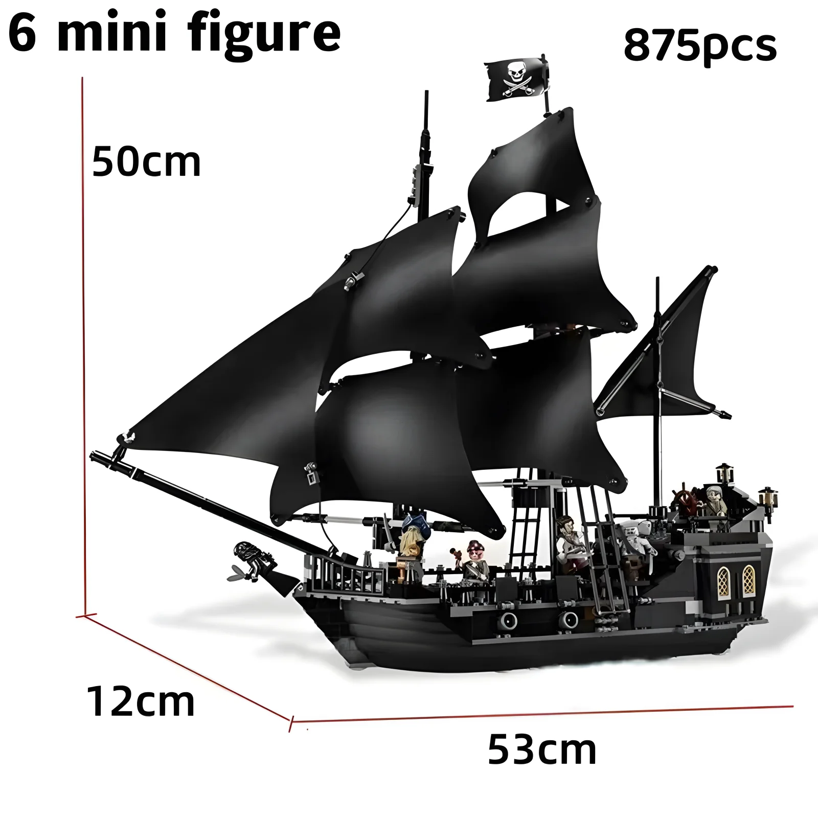 Disney Lega Pirates of the Caribbean The Black Pearl Queen Anne's RevengeShip Boat Building Blocks captain Jack Building for kid