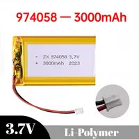 974058 3000mAh Lipo Battery 3.7V Lithium Polymer Batteries PH2P for Massage Meter GPS Navigator Aeromodelling Rechargeable Cell