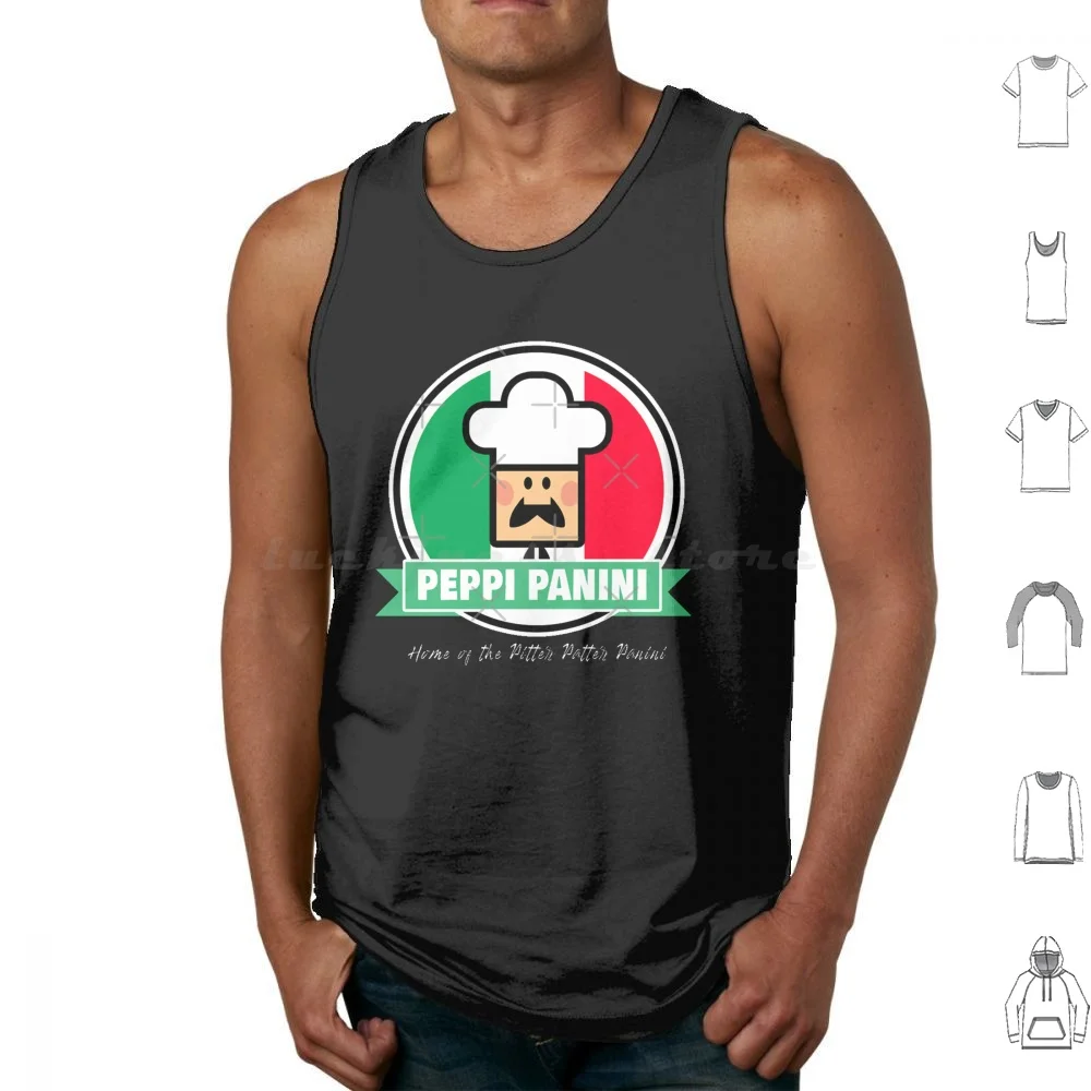 Shoresy-Peppi Panini , Home Of The Pitter Patter Panini Tank Tops Vest Sleeveless Hockey Ontario Wayne Letterkenny Irish