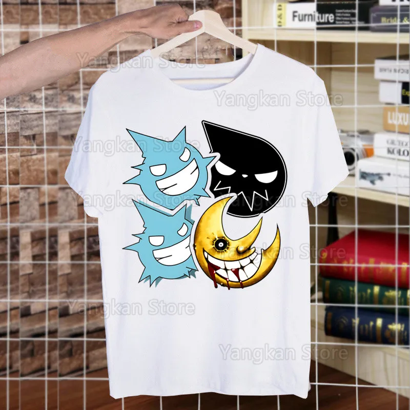 Soul Eater Anime Manga Ohkubo Shinigami Funny T Shirt Men New Casual Short Sleeve Tshirt Homme Manga Unisex T-shirt Tees