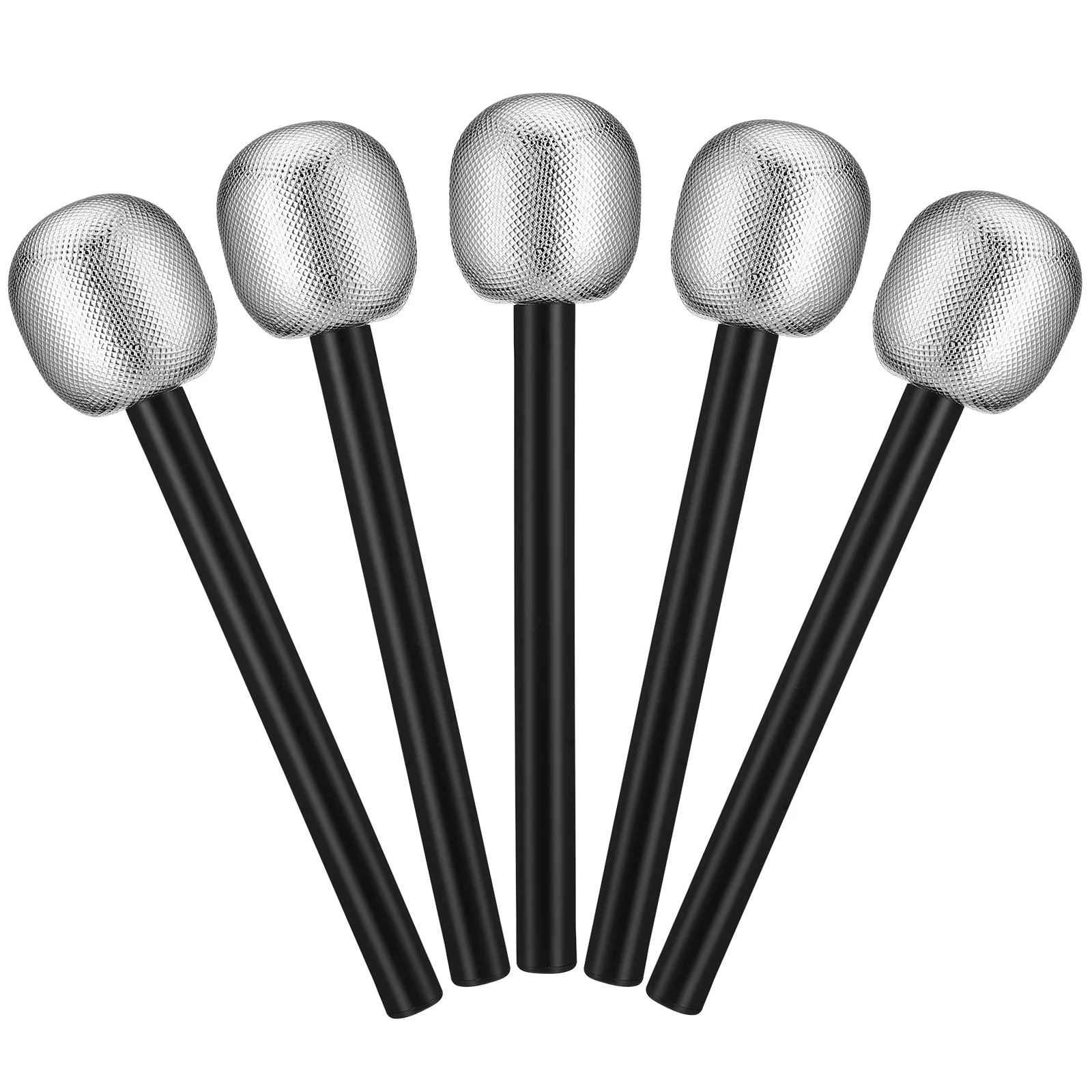 

6 Pcs Simulation Microphone Props Fake Microphones for Halloween Costume Toys Novelty Stage Decor