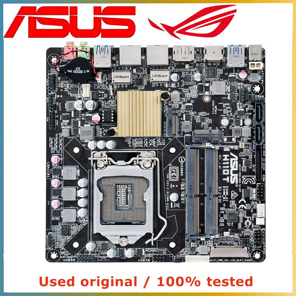 

MINI ITX H110i For ASUS H110T Computer Motherboard LGA 1151 DDR4 32G For Intel H110 Desktop Mainboard SATA III PCI-E 3.0 X16