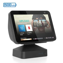 GGMM batterijbasis voor Echo Show 8 Show 5 1e 2e generatie Amazon Alexa Display 9.5H Play voor Show 8 draadloze oplader verstelbare standaard