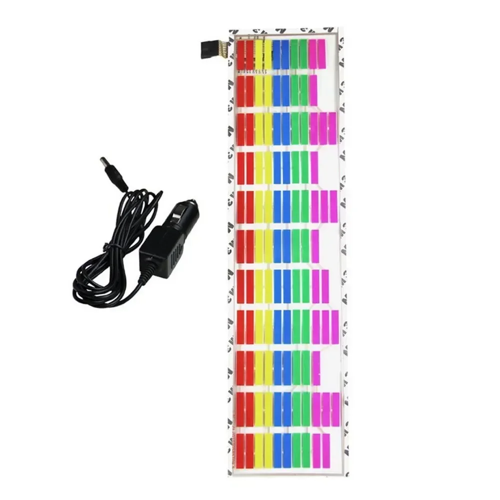 12V 45x11CM Car Equalizer Sticker Music Rhythm LED Flash Light Lamp Car Rear Windshield Decorative Light Sound Activated