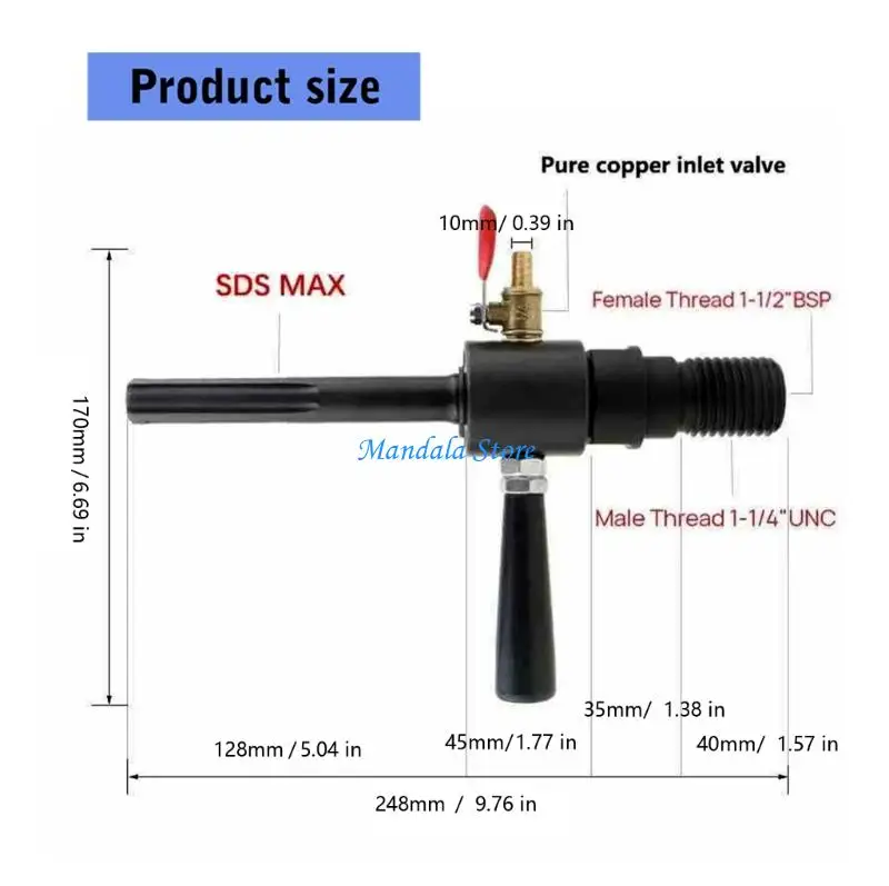 U2JC متعددة الأغراض وصلة طلقة الماء القصوى مركز الصلب بناء الغبار حل الحفر المجاني ملحق أداة سريعة #6