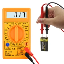 DT830B AC/DC LCD multimetro digitale 750/1000V voltmetro amperometro Ohm Tester misuratore palmare ad alta sicurezza multimetro digitale