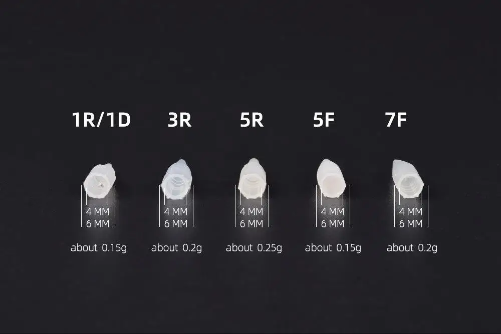 100 stücke Microb lading Tattoo Nadeln Kappen Permanent Make-up Tattoo Nadeln sterilisiert für PMU Maschine Augenbrauen Lippen Werkzeuge – Detail 11
