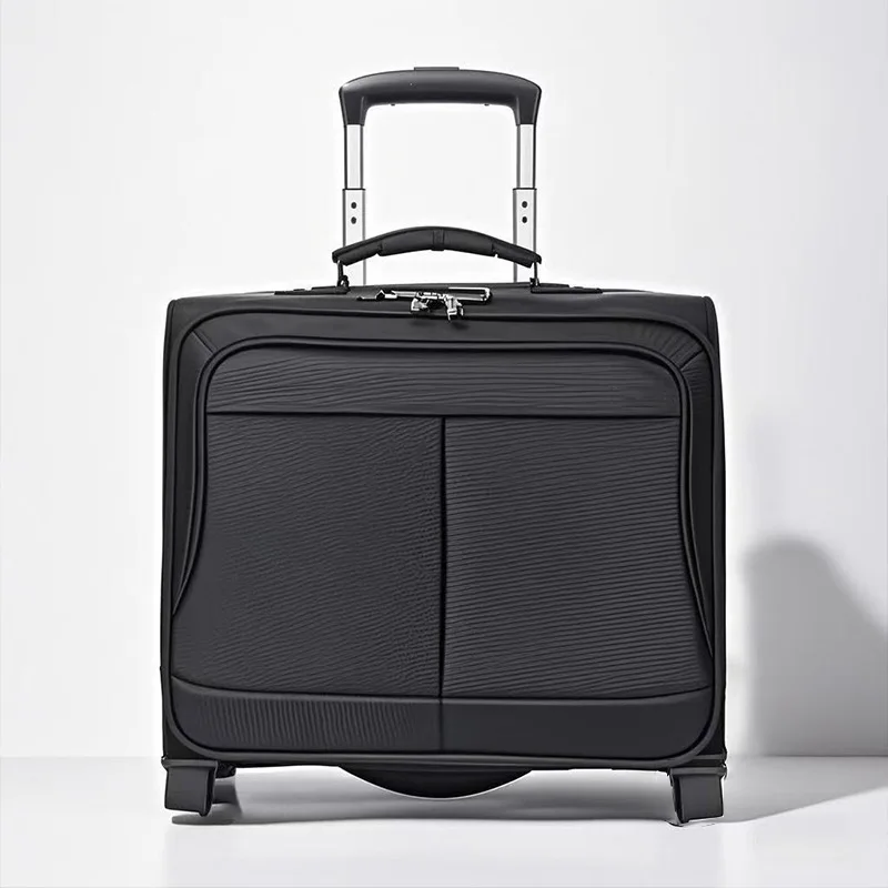 Oxford Cloth Business Cabin Suitcase on Wheels with Combination Lock Men Lightweight Luggage Carrier 40*38*24cm Trolley Bag
