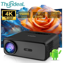 ThundeaL Proyector Full HD TD97 Pro 1080P 2K 4K Proyector de vídeo portátil WiFi 6 Android Home Theater TD97Pro Proyector inteligente 3D