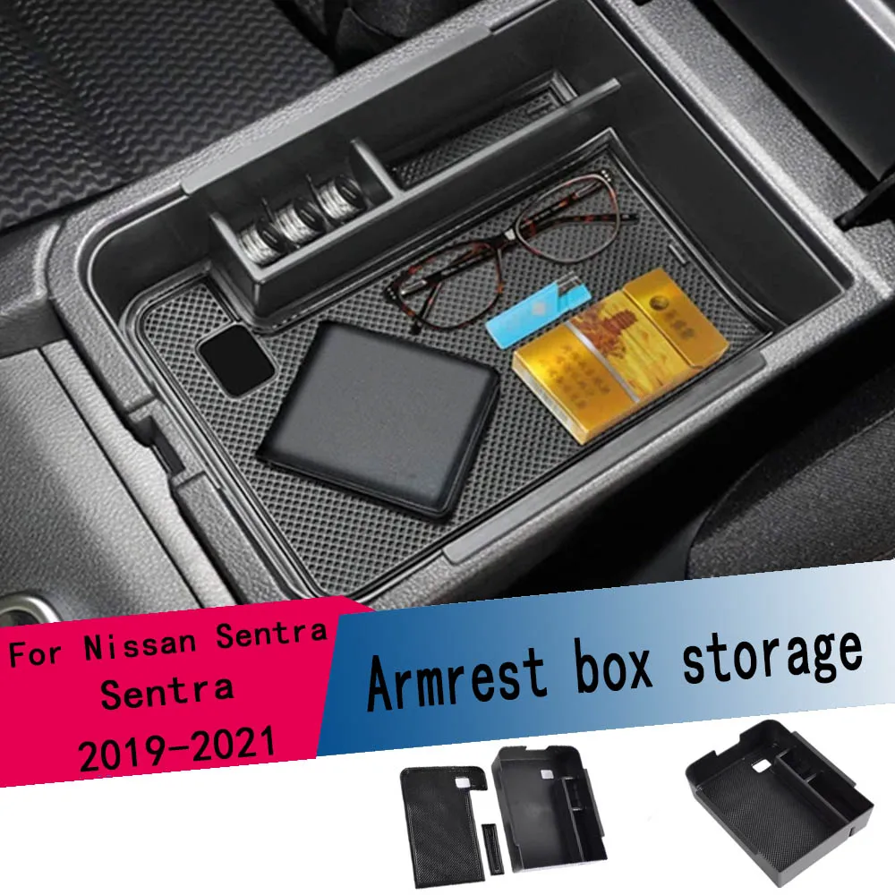 

Car Armrest Box Storage Center Console Organizer Container Holder Box For Nissan Sentra Bluebird Sylphy 2019-2021 Accessories