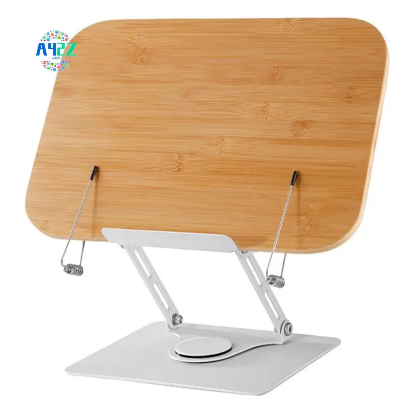 

A42Z-Book Stand For Reading-Adjustable Book Holder With 360°Rotate Base & Foldable Desktop Stand Riser For Book,Recipe,Laptop