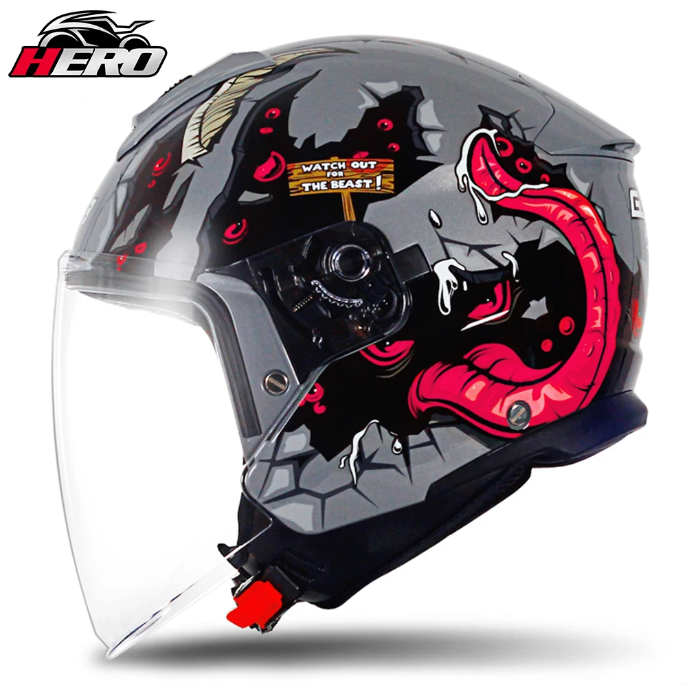 

Motorcycle Helmet Men Women Motorbike Half Helmet Moto Downhill Off-road Helmets Four Seasons Removable Liner Safety Cap