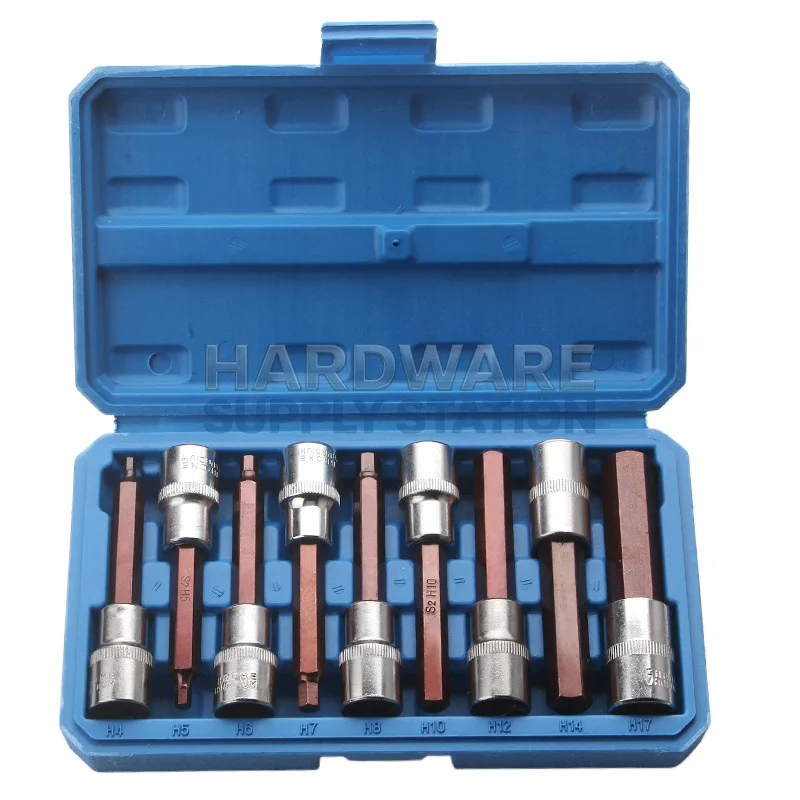 

Набор внутренних шестигранных головок 1/2 дюйма, удлиненный, из стали S2, с защитой от перегибов и износостойкий, для электрического гайковерта/отвертки Wind Cannon