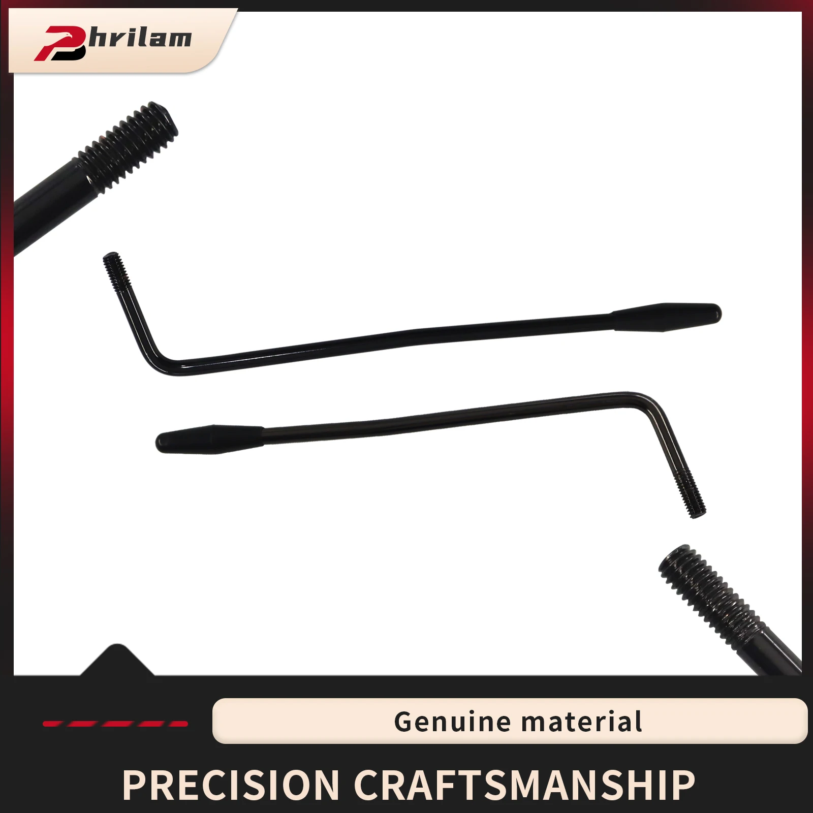 PHRILAM 6MM Thread Metal Single Tremolo Arm for Electric Guitar Whammy Bar with Tip Compatible with St Electric Guitars