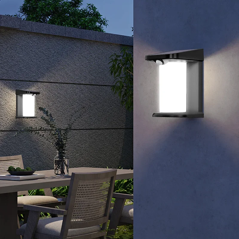 Luz Solar de jardín para el hogar, luz de calle al aire libre, luz de inducción para puerta, luz de pared impermeable, nueva iluminación para exteriores