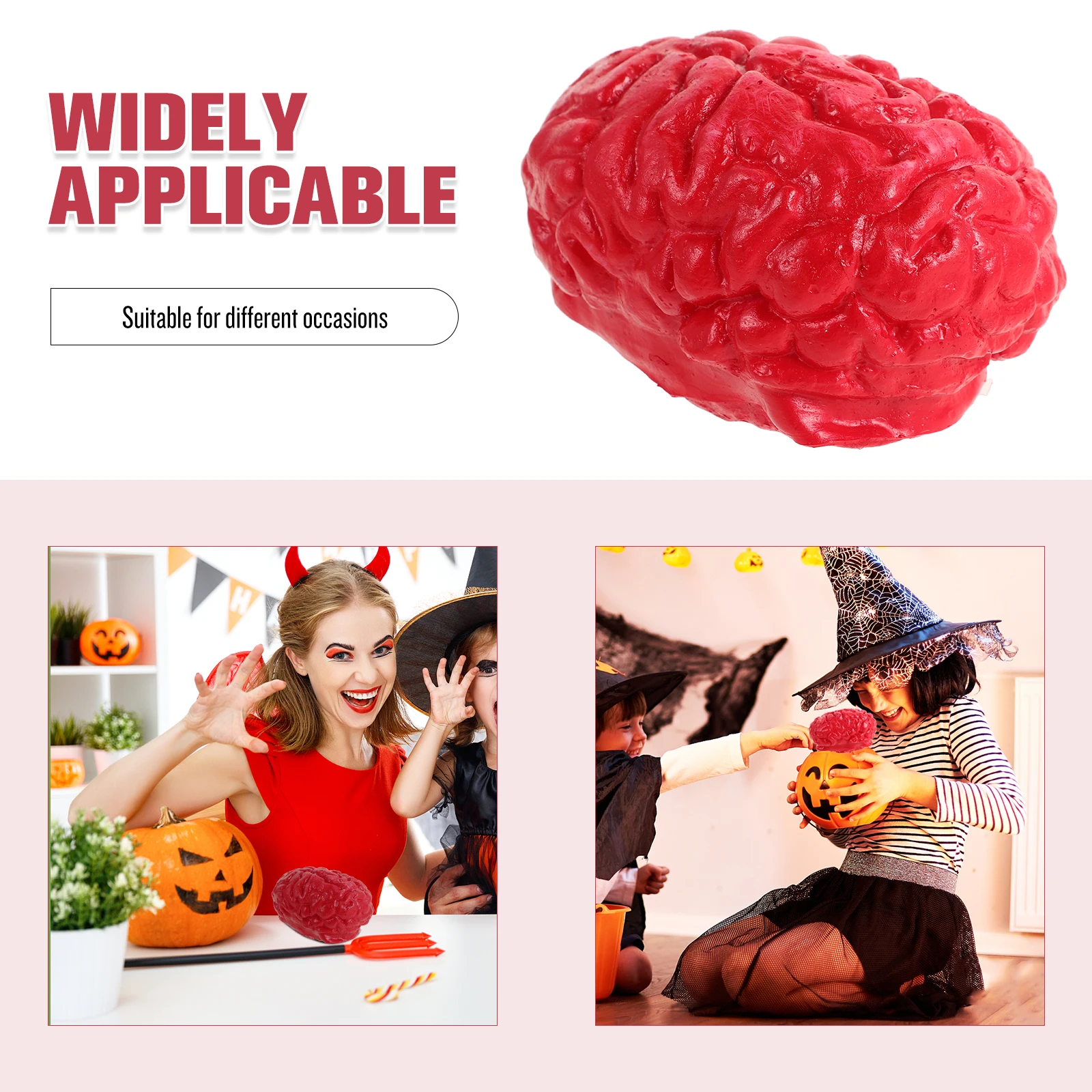 

2Pcs Fake Human Brains Fake Body Parts Halloween Party Props Fake Body Organs Props Halloween Body Parts Decorations