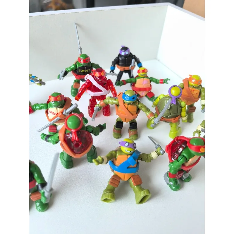 Playmates Teenage Mutant Ninja Turtles Joint Movable Assembly Anime Figure Raphael Michelangelo Model Toys Collect Ornaments