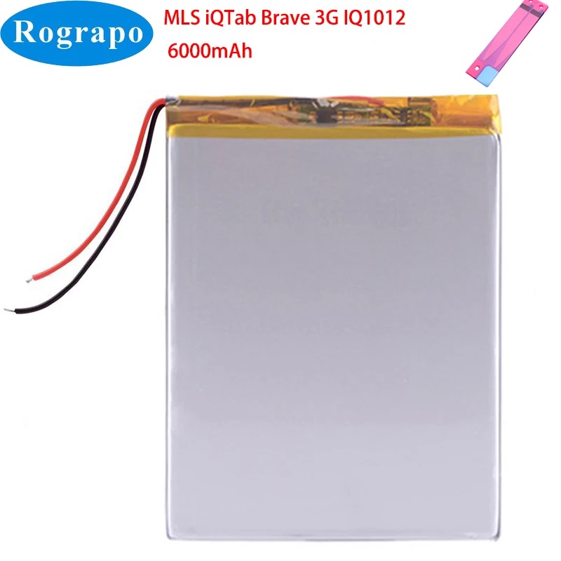 Batería para tableta PC MLS iQTab Brave 3G MLSiQTab IQ1012, 3,7 V, 6000mAh, nueva