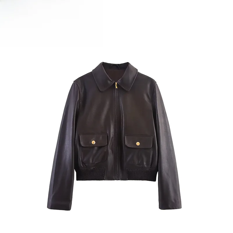 

Faionable Simple Sle Women's Jaet Outerwear ZR Autumn New Arrival 298534 Polyester Fiber Ladies Versatile Coat