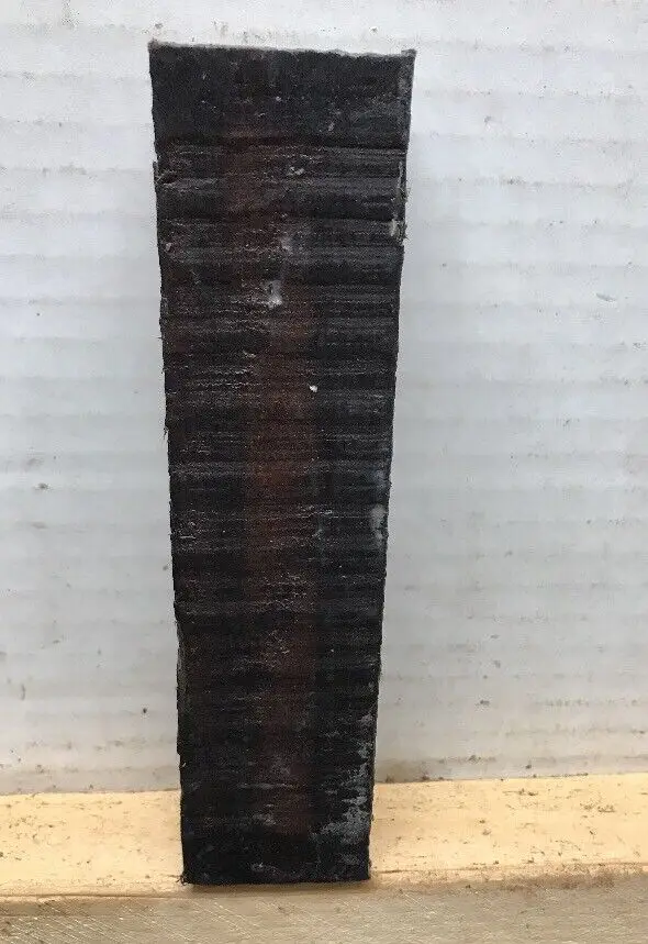 STRIPPED EBONY POOL CUE BLANK TURNING WOOD KNIFE SCALES: 6