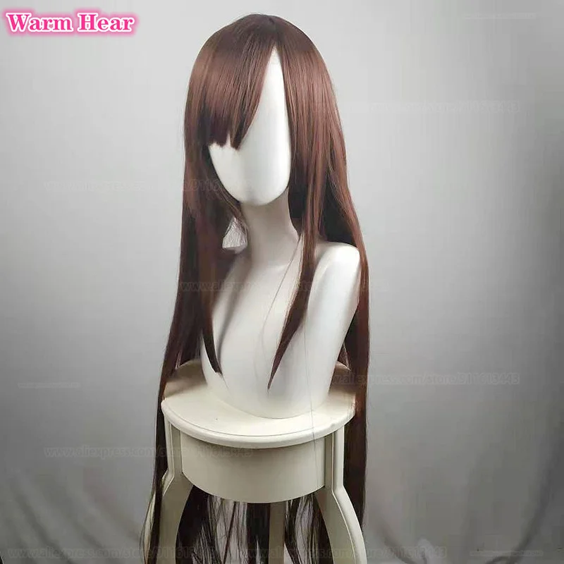 In Stock Anime Synthetic Ieiri Shoko Brown Long 80cm Straight Cosplay Anime Wig Heat Resistant Hair Halloween Party Woman Wigs