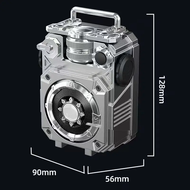 Altoparlante Bluetooth Mecha vintage Audio esterno per auto portatile con bassi impermeabili