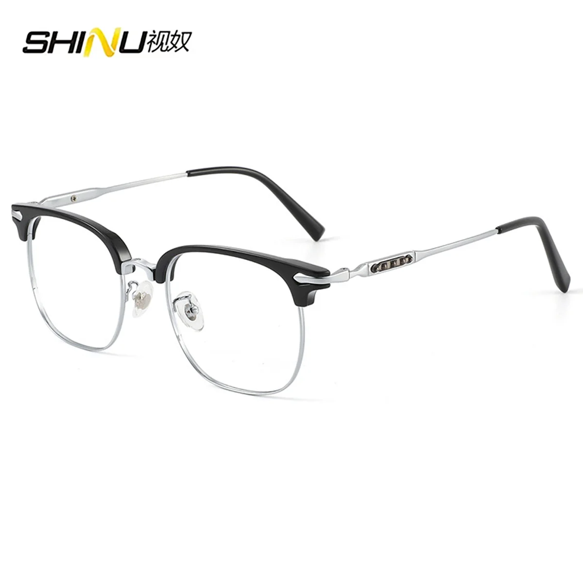 Progressive Focus Magnifying Glasses Ultra Light Titanium Retro Frame Prescription Reading Glasses Presbyopic Glasses For Women