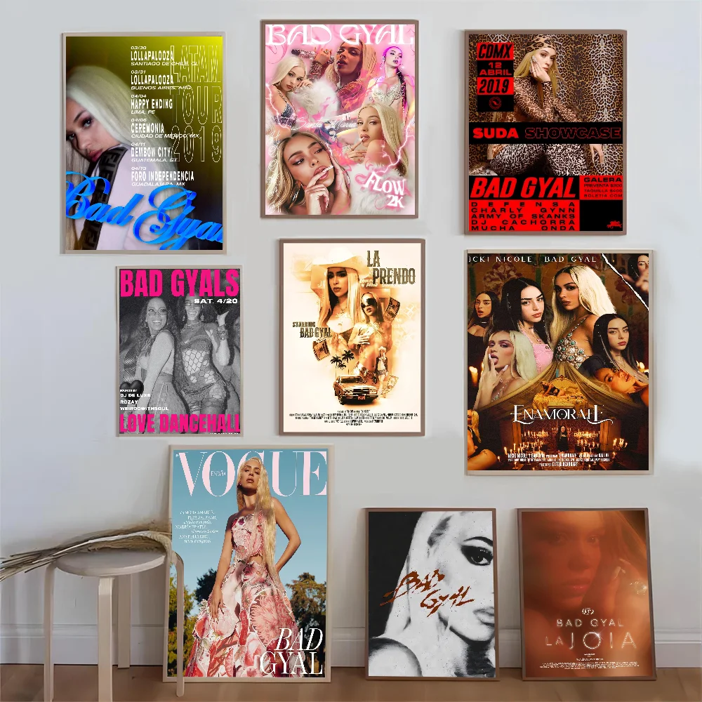 

Hot Singer B-Bad G-Gyal DIY Sticky Poster Fancy Wall Sticker For Living Room Bar Decoration Wall Decor