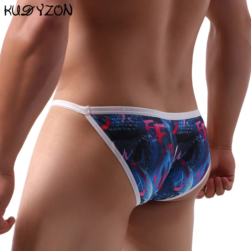 New Arrival Sexy Men Underwear Breathable Printed Briefs Male Underpants Cuecas Calzoncillos Briefs Bulge Pouch Bikini Jockstrap