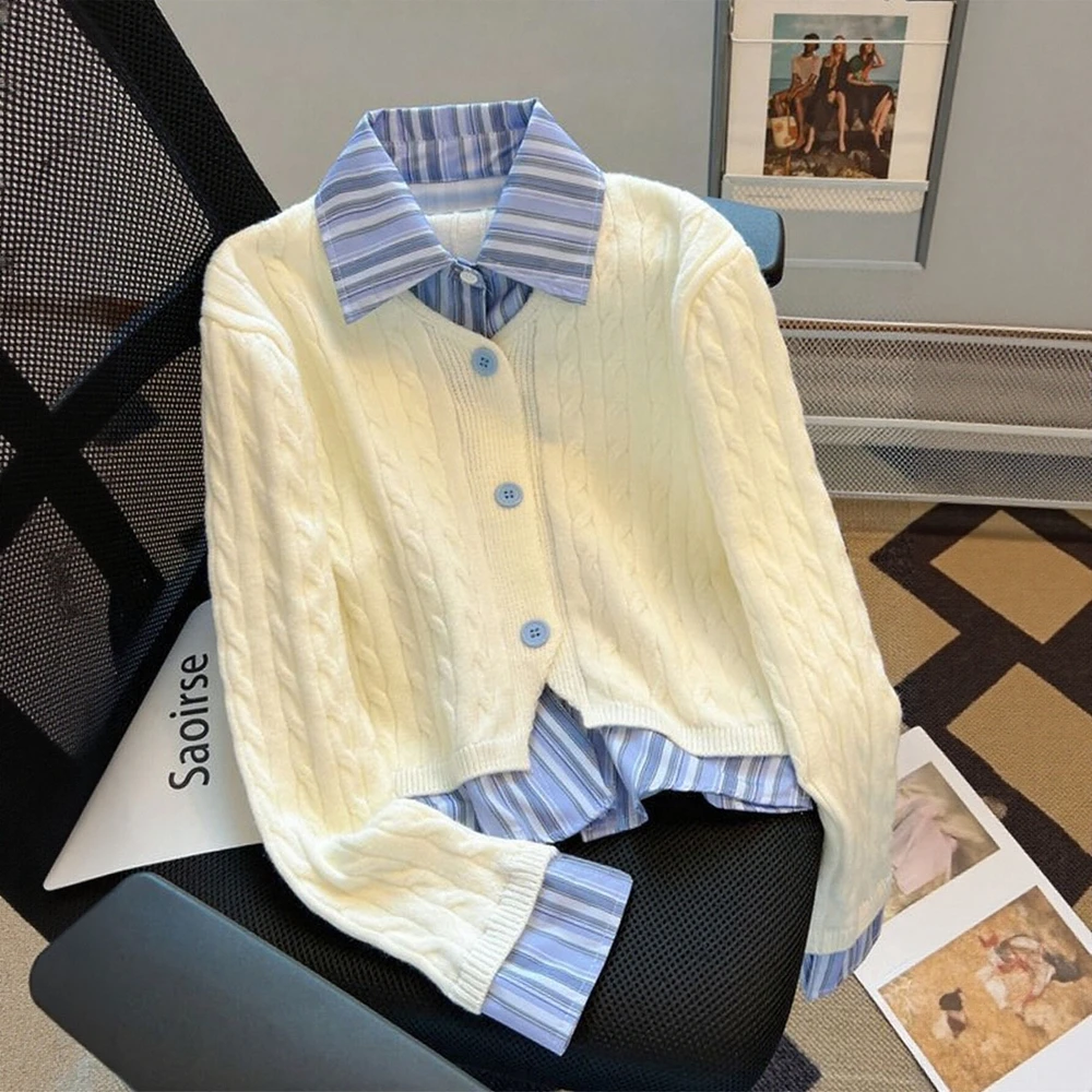 

Женский деловой свитер с круглым вырезом и длинными рукавами в деловом стиле, трикотаж с прямыми рукавами, без украшения