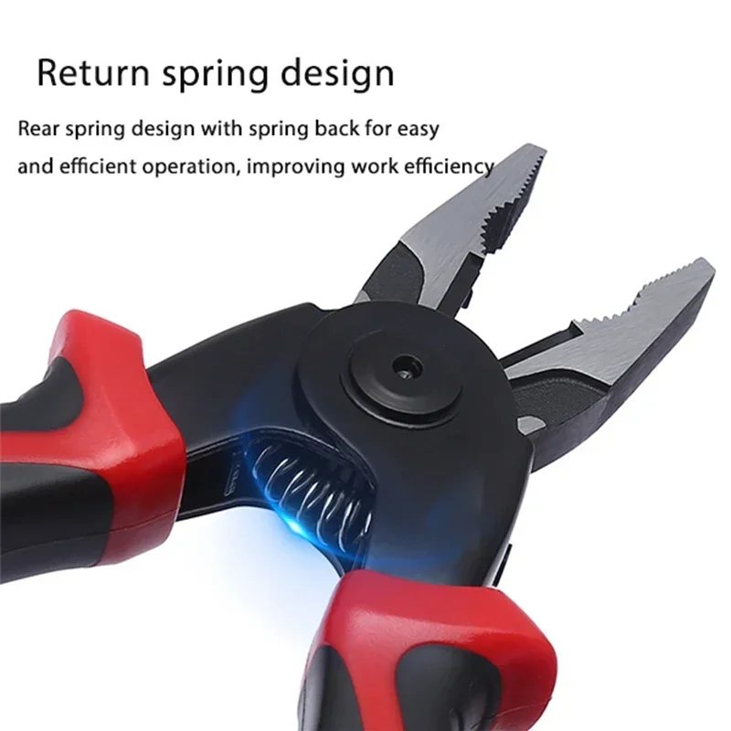 5 in 1 Multifunctional Pliers Replaceable Head Steel Wire Pliers Wire Stripping Crimping Tool Special for Electrician Multitool