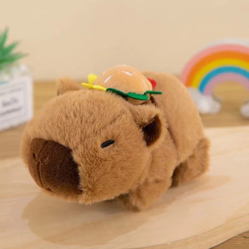 Lovely Capybara Animal Slap Snap Wrap Wristband Bracelet Plush Stuffed Animal Kawaii Capybara Hand Ring Wristband Kid Funny Toys