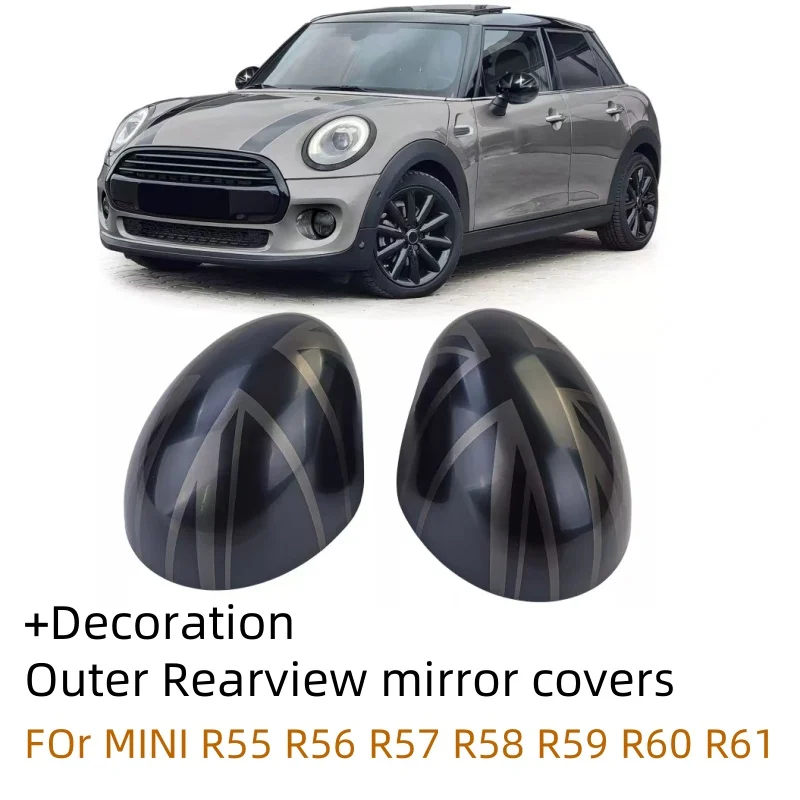 

The Black Flag Rear View Mirror Covers For Mini Countryman Cooper S Clubman Paceman R55 R56 R57 R58 R59 R60 R61 Car-styling