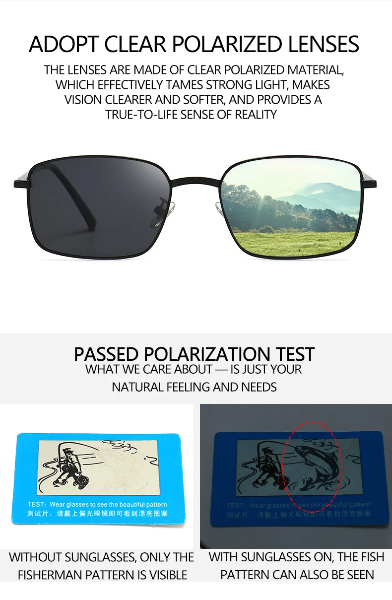 Vintage Metall-Sonnenbrille mit quadratischem Rahmen, polarisiert, Gesichtsformend & Vielseitiger Stil mit UV-Schutz 5047 – Detail 4